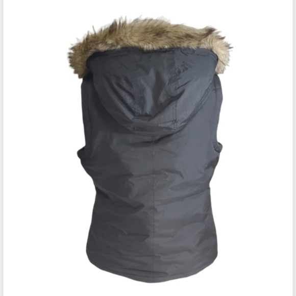 Gap Black Hooded Vest Size M - Picture 3 of 8